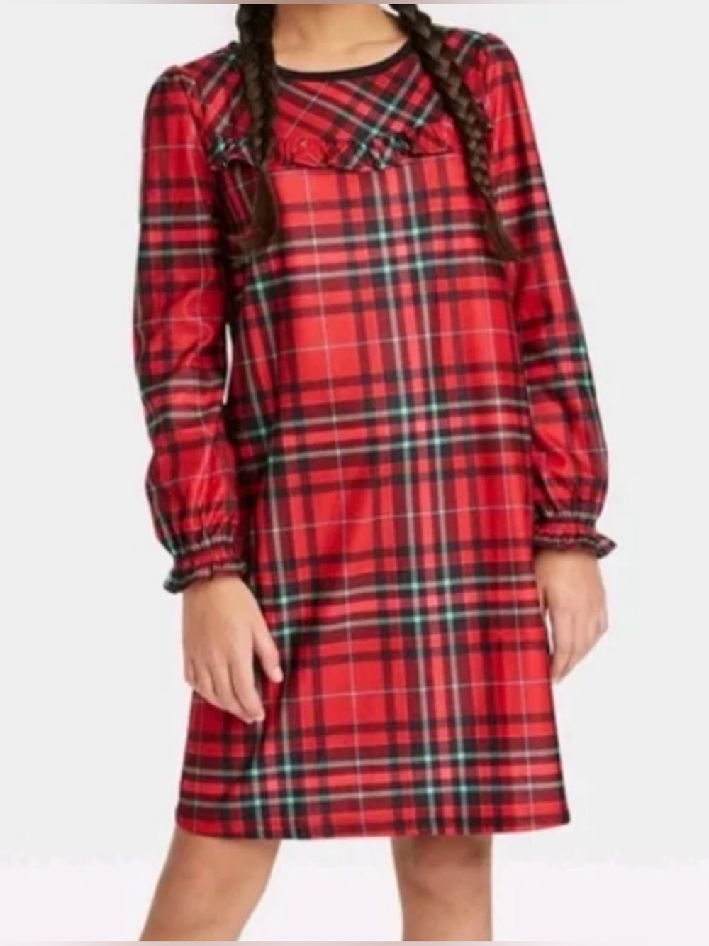 Wondershop Plaid Flannel Holiday Nightgown Size 5